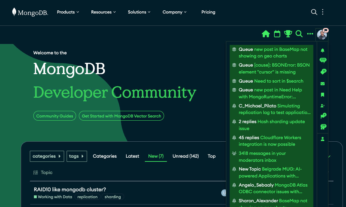 MongoDB Community Forums